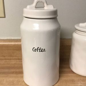 rae dunn coffee canister